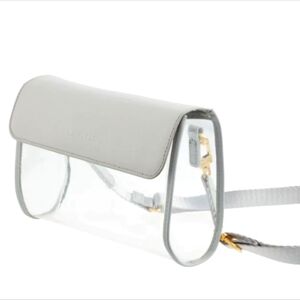 Truffle Clarity Convertible Belt Bag, Dove Grey